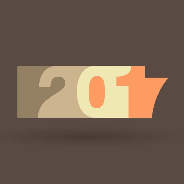 Feliz Año Nuevo 2017 con tendencias de color 2017 — Vector de stock