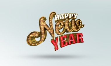 Mutlu yeni yıl, 3d render