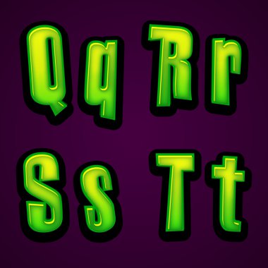Cadılar Bayramı modern font qrst