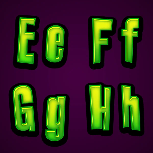Хеллоуїн сучасний шрифт EFGH — стокове фото