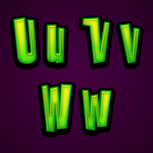 Хеллоуїн сучасний шрифт UVW — стокове фото
