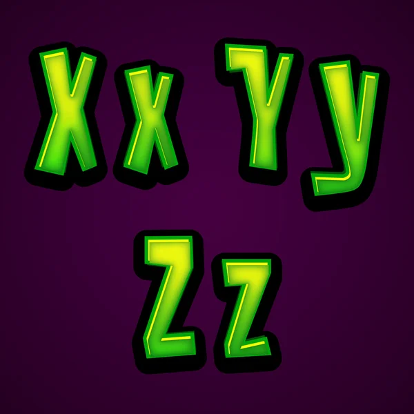 Хеллоуїн сучасний шрифт XYZ — стокове фото