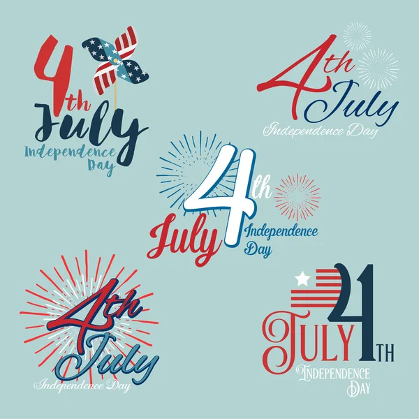 Bonne fête de l'indépendance États-Unis d'Amérique, le 4 juillet — Image vectorielle