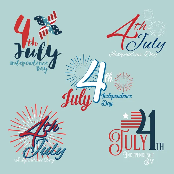 Happy independence day United States of America, 4th of July — Stock Vector