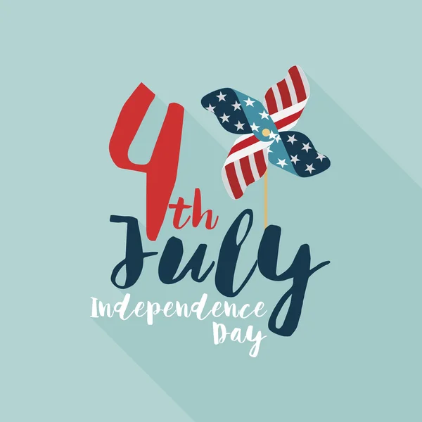 Feliz Dia da Independência Estados Unidos da América, 4 de Julho — Vetor de Stock