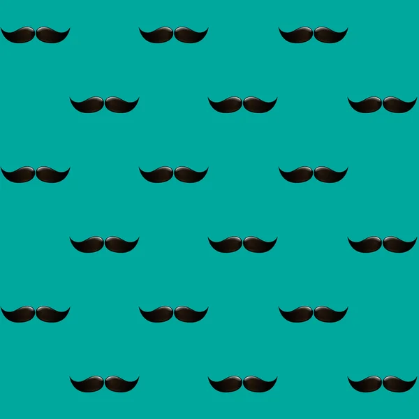 Happy father's day with moustache seamless pattern — Stock Vector