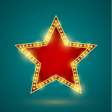 Retro işaret gerçekçi lambaları