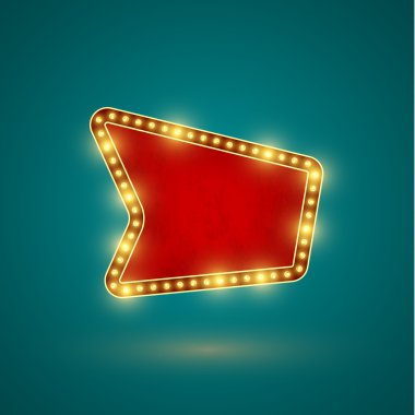 Retro işaret gerçekçi lambaları