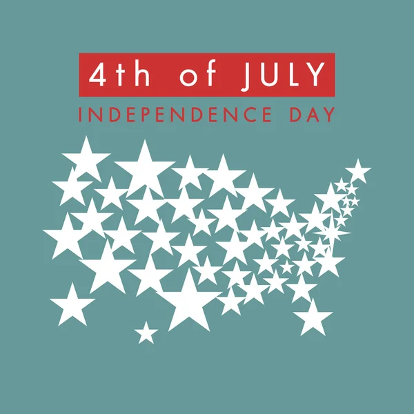 Καλή 4η του Ιουλίου με 50 αστέρια — Διανυσματικό Αρχείο