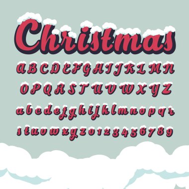 Alfabetik yazı tipleri ve Noel için numaraları