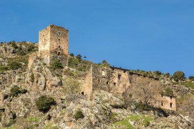 Antik taş tower Corsica'deki / daki Castifao adlı
