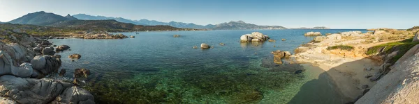 Panoramautsikt över Calvi-bukten från Punta Spanu på Korsika — Stockfoto