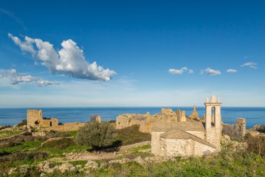 Abandoned village of Occi near Lumio in Corsica clipart