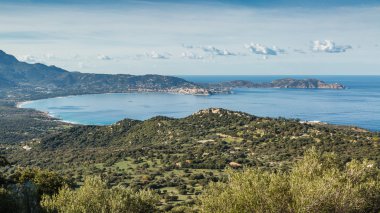 Calvi Bay Balagne bölgesinde Corsica