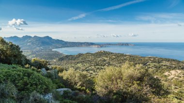 Calvi Bay Balagne bölgesinde Corsica