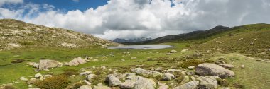 Lac De Nino Corsica'deki / daki arasında panoramik görünüm 