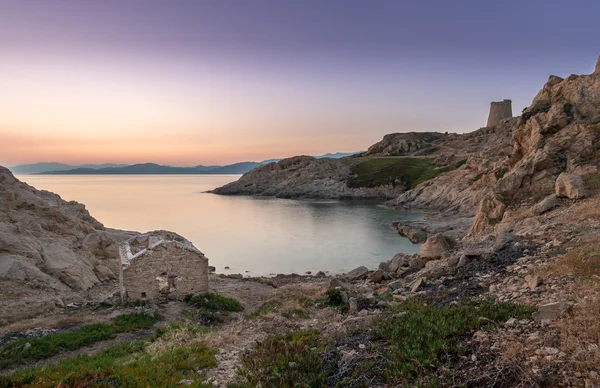 Lever de soleil à Ile Rouse en Corse — Photo