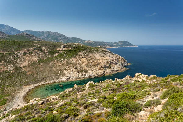 Wybrzeżu Korsyki między Galeria a Calvi — Zdjęcie stockowe