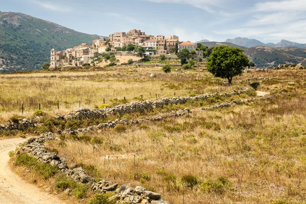 村庄的 Sant'Antonino Balagne 地区的科西嘉 — 图库照片