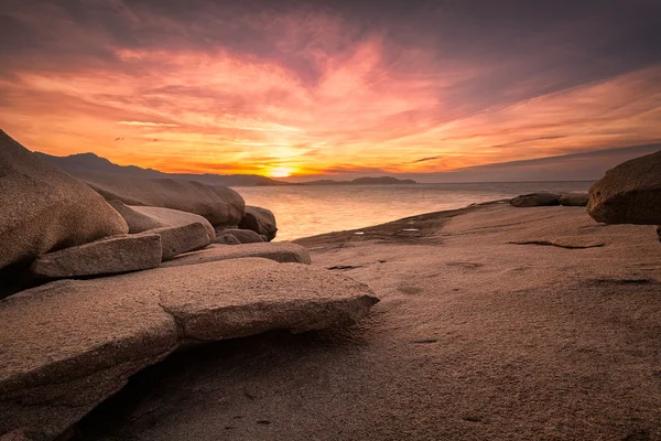 Sunset over Calvi in Corsica — Stock Photo, Image