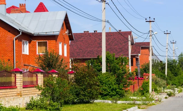 Maisons en brique rouge — Photo