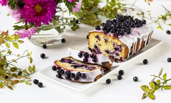 Kuchen mit Heidelbeere — Stockfoto