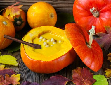 Balkabağı çorbası.