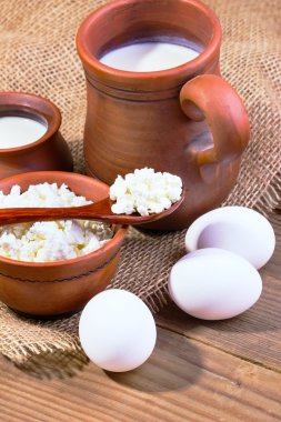 yumurta, peynir ve süt