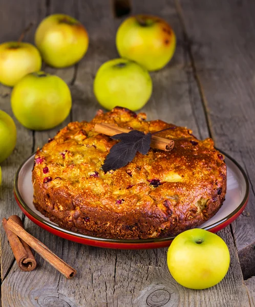 Apfelkuchen mit Zimt — Stockfoto