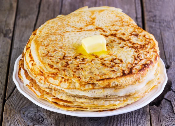 Tortitas con aceite Imágenes de stock libres de derechos