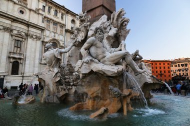 İtalya, Roma 'da Navona Meydanı' ndaki Çeşme