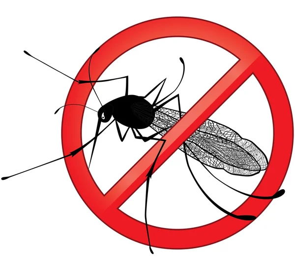 Geen mug gnat insect vector teken. — Stockvector