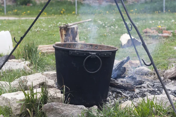 Pot op het vuur — Stockfoto