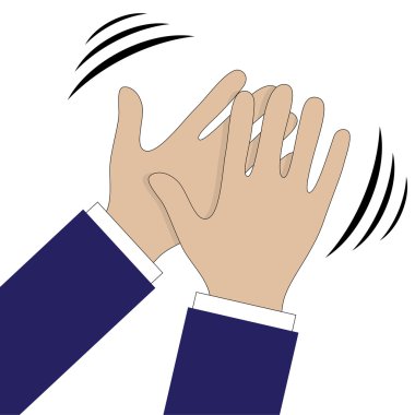Hands clapping symbol. Vector icons for video, mobile apps, Web sites and print projects. clipart