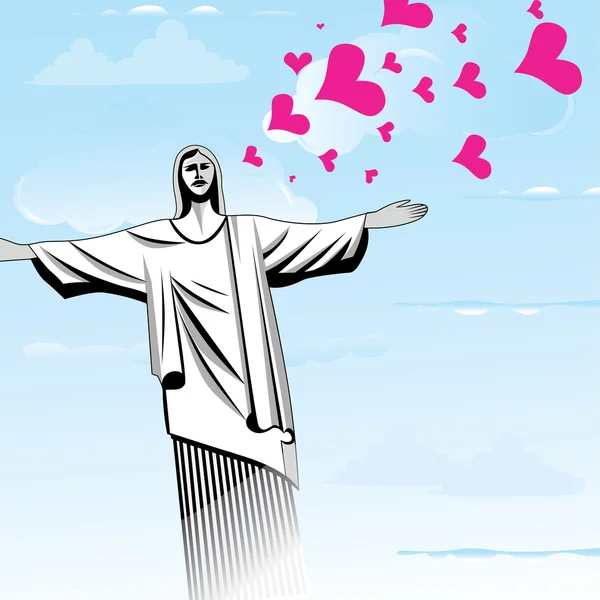 Brazil love God vector — Stock Vector
