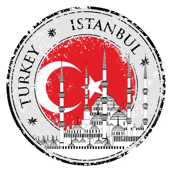 Grunge Gummistempel mit den Wörtern Istanbul, Türkei, Vektorillustration — Stockvektor