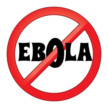 Dur Ebola virüsü işareti illüstrasyon vektör