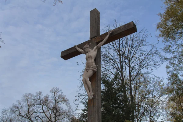 Jesus Christ on the Cross with Clouds photo