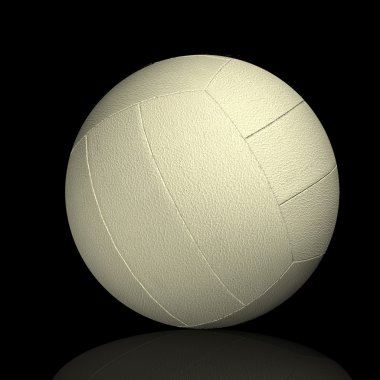 siyah arka plan üzerine beyaz Voleybol