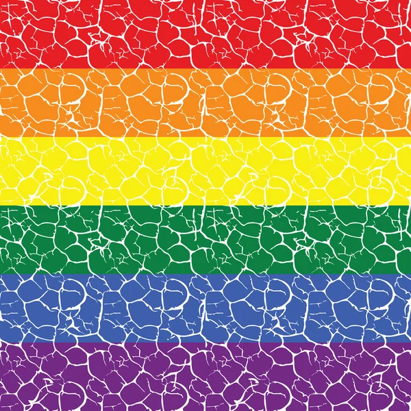 Gay pride flag with a  seamless tiled pattern in it vector — Stock Vector