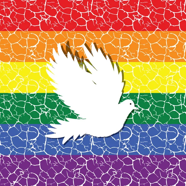 Gay pride flag with a  seamless tiled pattern in it vector — Wektor stockowy