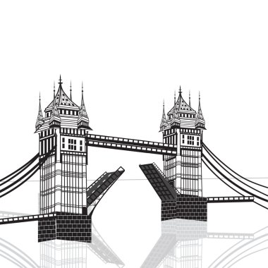 Tower Bridge, Londra vektör