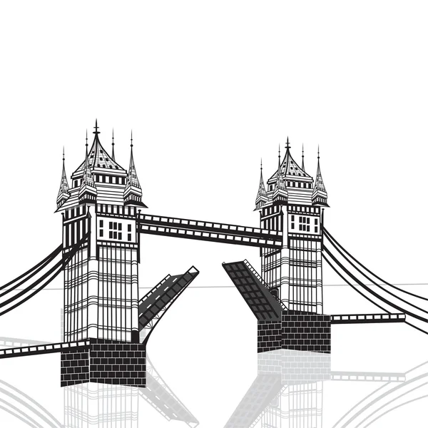 Tower Bridge, Londen vector — Stockvector