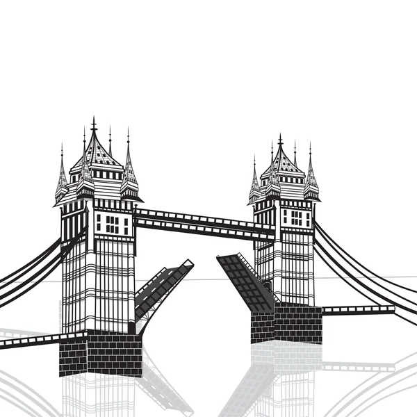 Tower Bridge, Londyn wektor — Wektor stockowy