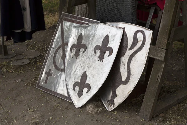 Old templar shield knight equipment photo — Stock Photo, Image