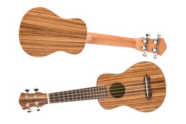 Beyaz arka plan üzerinde izole ukulele gitar