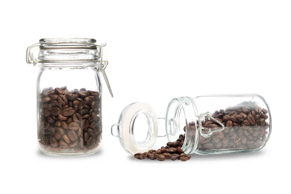 Bottle of offee beans — Stock Photo, Image