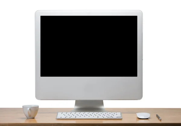 Modern Computer Desk — Fotografie, imagine de stoc