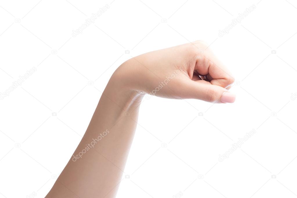 Woman hand with fist gesture 