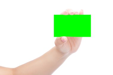 Elini tut kartvizit yeşil 